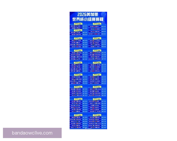 2026年世界杯揭幕战时间公布 新兴球队表现引关注